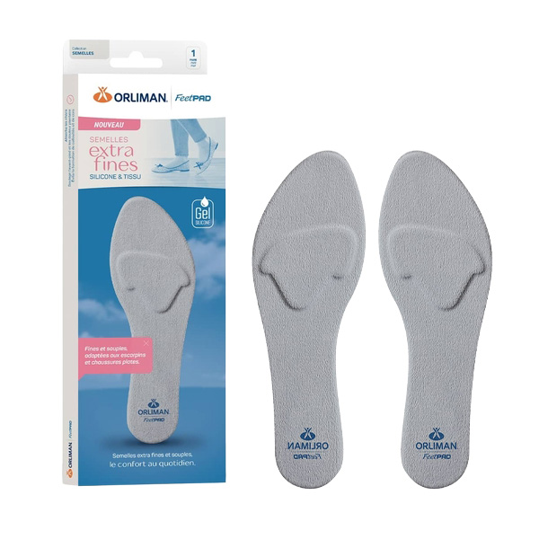 Orliman FeetPad Semelles extra fines Silicone et tissu