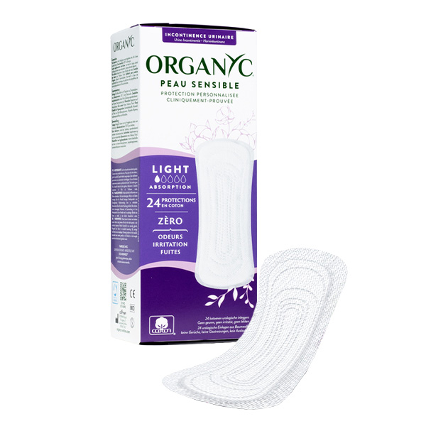 Organyc fuites urinaires protège-slips ultra-fins 2 gouttes