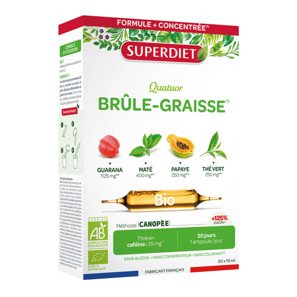 Super Diet Quatuor Brûle-graisse bio ampoules