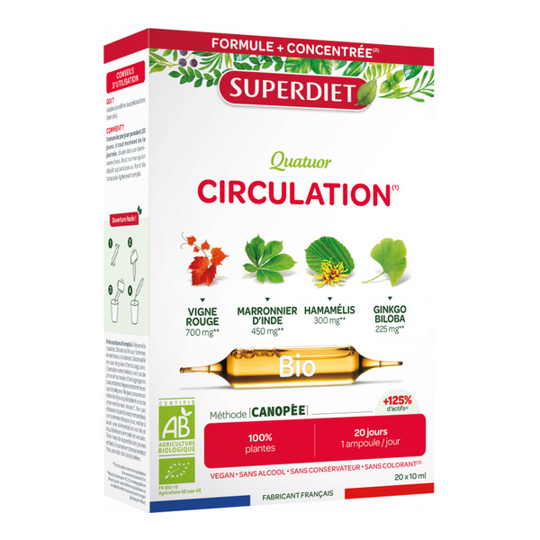 Super Diet Quatuor Circulation Bio ampoules
