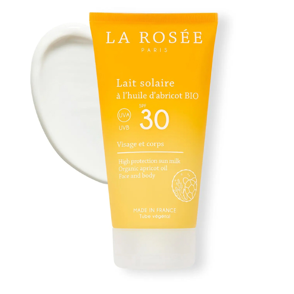Lait solaire La Rosée à l'huile d'abricot bio SPF 30
