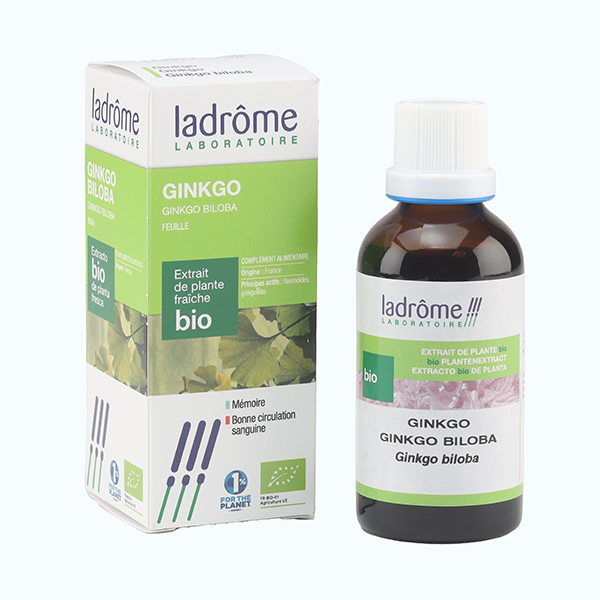 Ladrome Ginkgo extrait de plante fraîche Bio