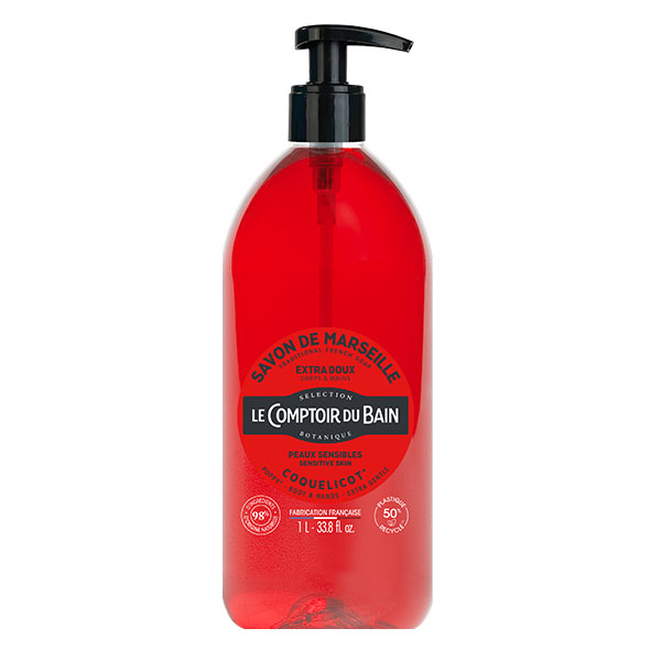 Le Comptoir du Bain savon de Marseille liquide au coquelicot