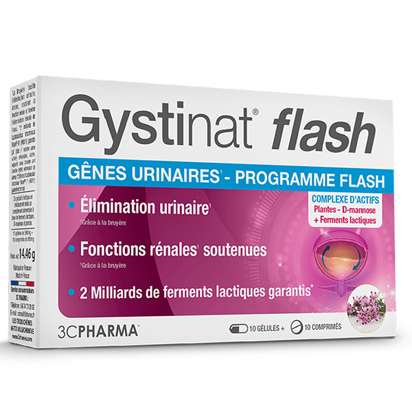 Les 3 Chênes Gystinat Flash contre les gênes urinaires