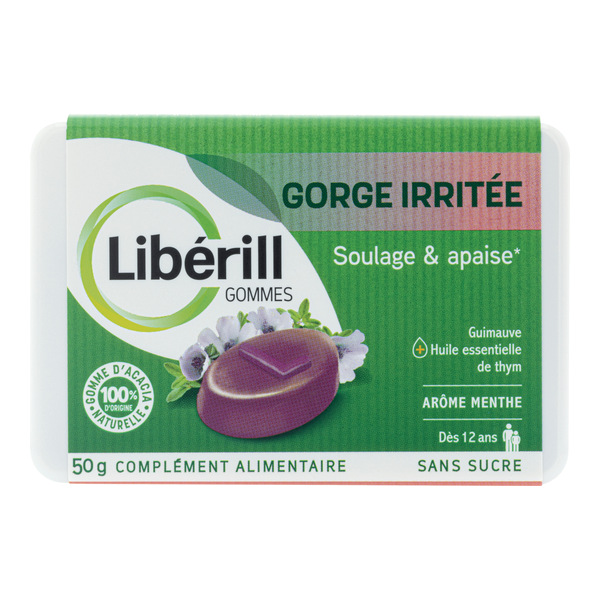 Liberill gommes Gorge irritée soulage et apaise