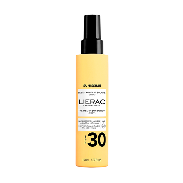 Lait fondant solaire SPF 30 anti lumière bleue Lierac Sunissime
