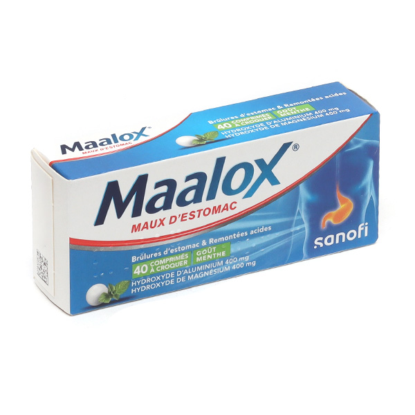 Maalox Maux d'estomac Menthe comprimé à croquer