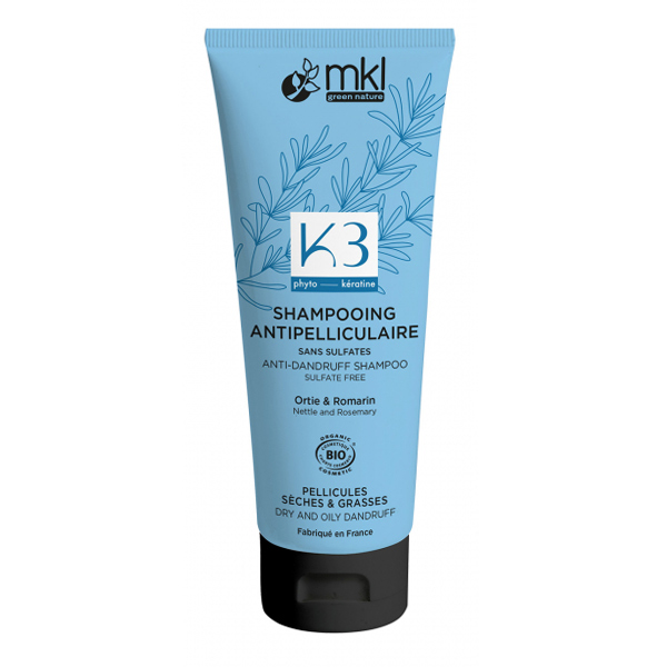 MKL Shampooing antipelliculaire bio pellicules sèches et grasses