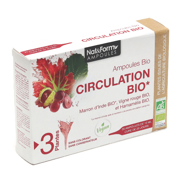 Nat & Form complément Circulation Bio en ampoules