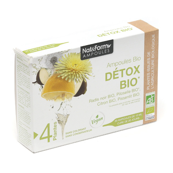 Nat & Form Detox Bio ampoules à base de plantes