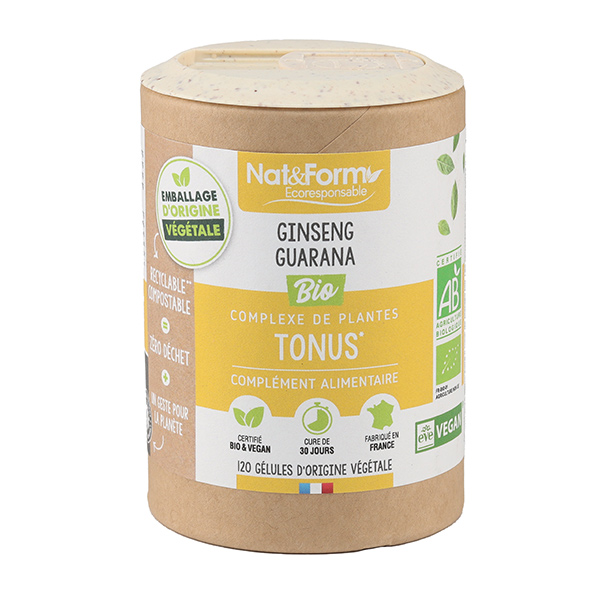 Nat et Form Tonus Bio gélules Ginseng Guarana