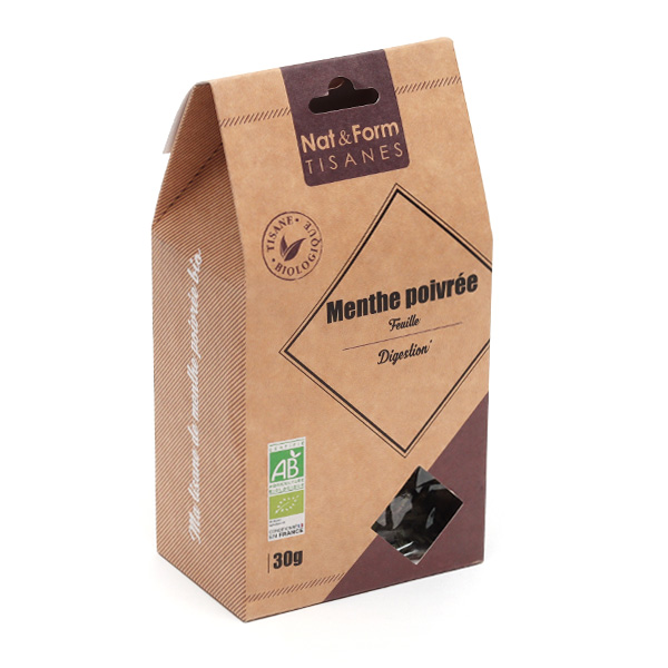 Tisane Nat et Form bio Feuilles de Menthe poivrée