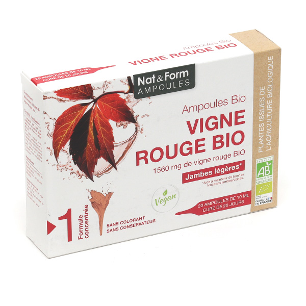 Nat et Form Vigne rouge bio ampoule