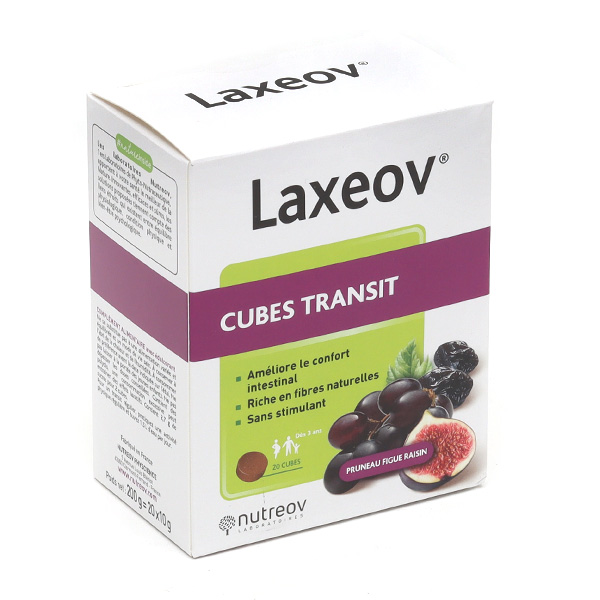 Laxeov Transit cubes pruneau figue raisin confort intestinal