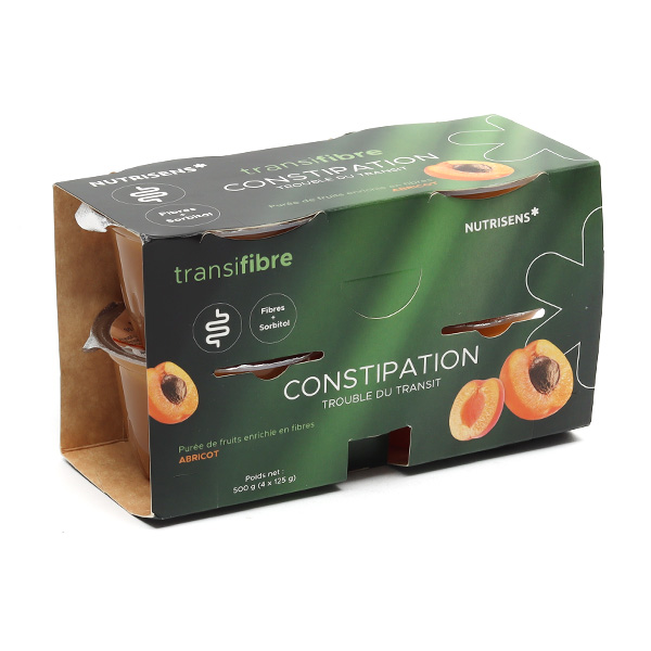 Nutrisens Transifibre Purée de fruits abricot constipation