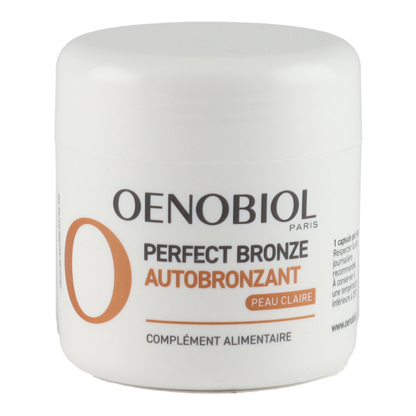Capsule d'autobronzant Peau claire Oenobiol Perfect Bronze