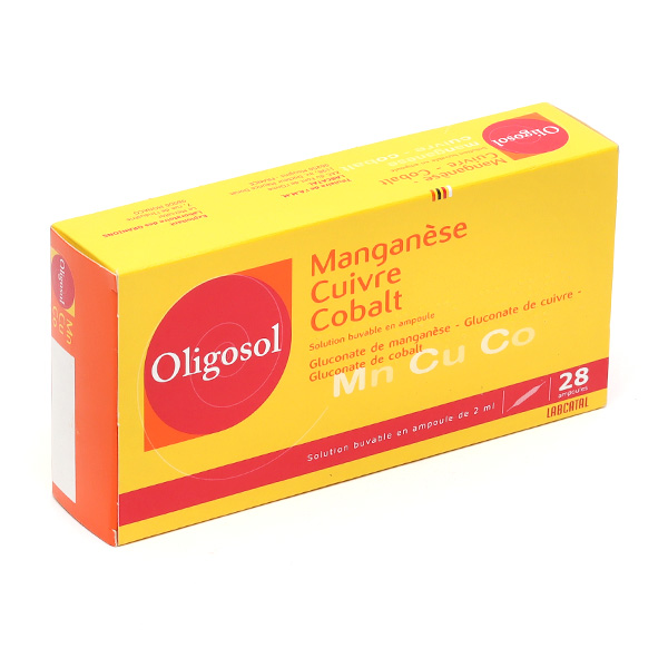 Oligosol manganèse cuivre cobalt ampoules