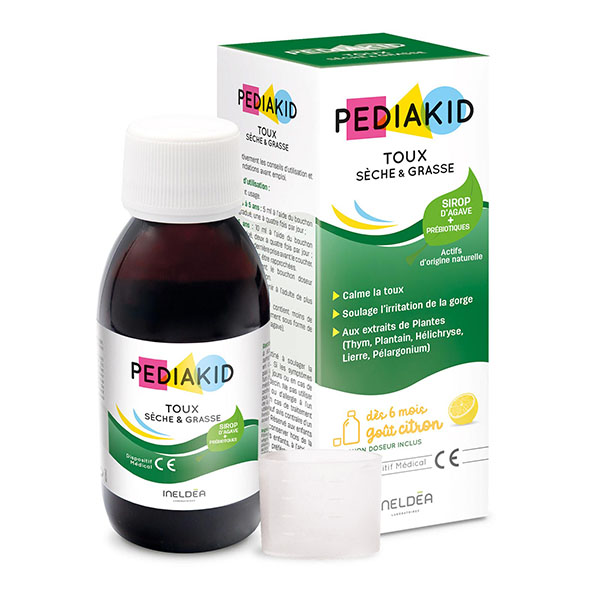 Pediakid sirop pour la toux sèche et grasse