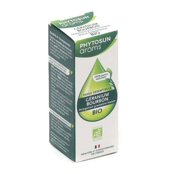Huile essentielle Bio Géranium Bourbon Phytosun Arôms