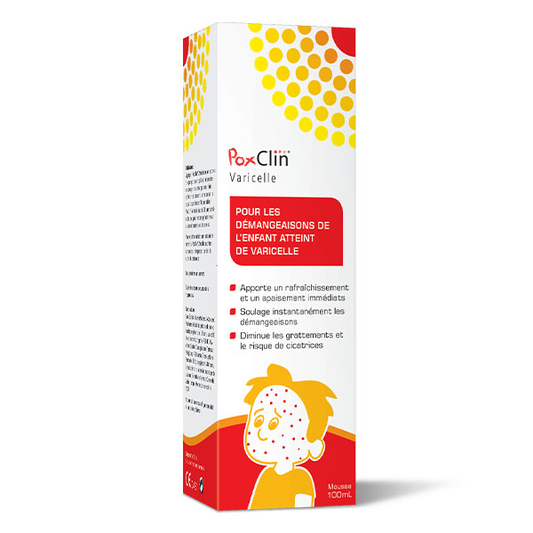 Mousse rafraîchissante PoxClin varicelle