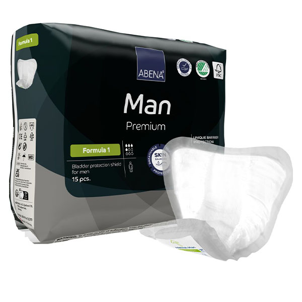 Abena Man Premium Formula 1 Protections anatomiques 4 gouttes