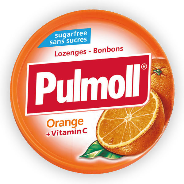Pulmoll pastille orange sans sucre