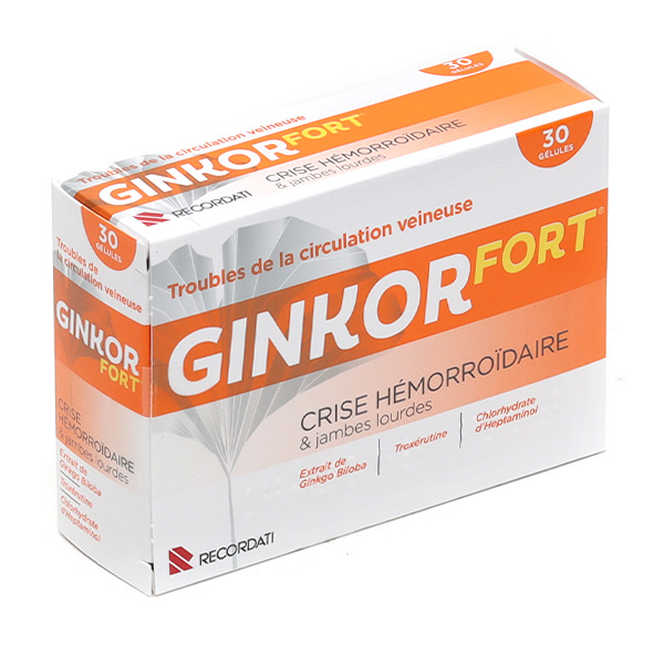 Gélules Ginkor fort crise hémorroïdaire