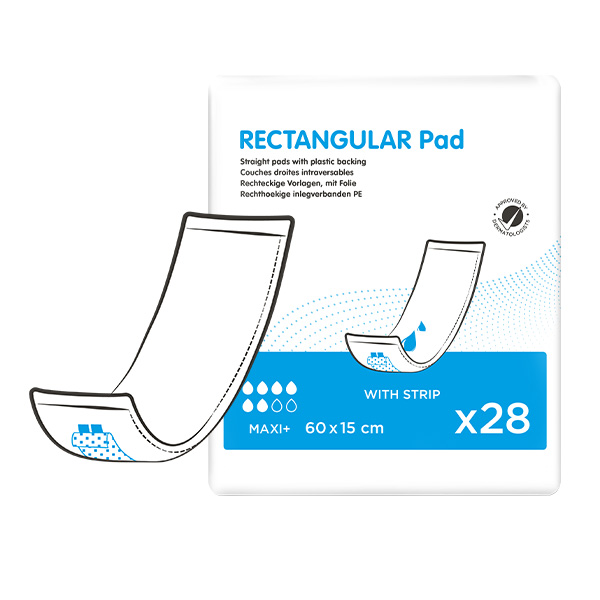 ID Rectangular pad maxi+ couches rectangulaires intraversables