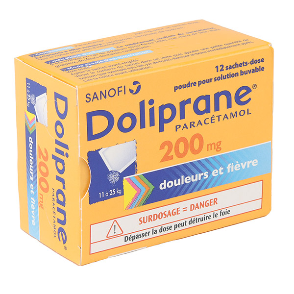 Doliprane 200 mg poudre en sachets