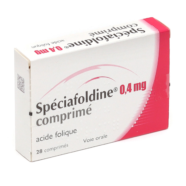 Acide folique Speciafoldine 0.4mg comprimés