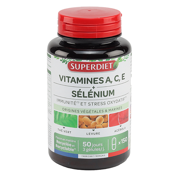 SuperDiet Vitamines A, C, E et Sélénium en gélules