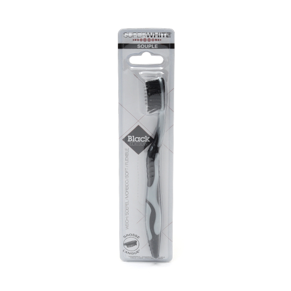 Super White Black edition brosse à dents souple