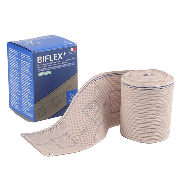 Biflex 17 + bande de contention Thuasne pour ulcère veineux