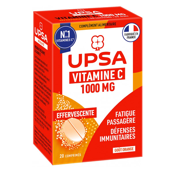 UPSA Vitamine C 1000 mg Vitalité comprimés effervescents