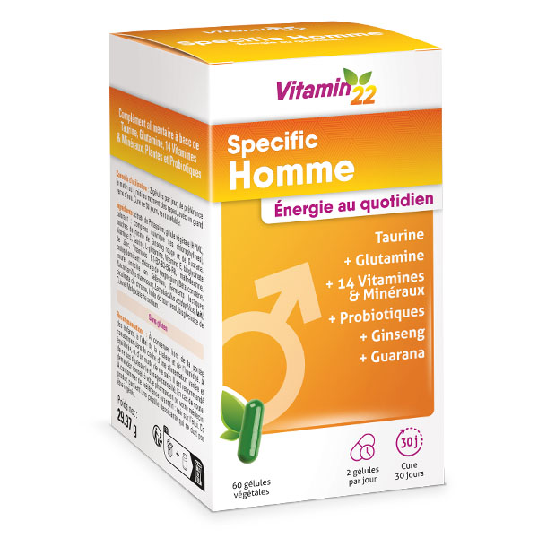 Vitamin'22 specific homme gélules