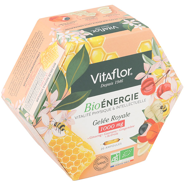 Ampoule Gelée Royale 1000 mg Vitaflor Bio Énergie