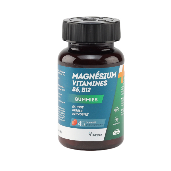 Gummies Magnésium Vitamines B6, B12 Vitavea