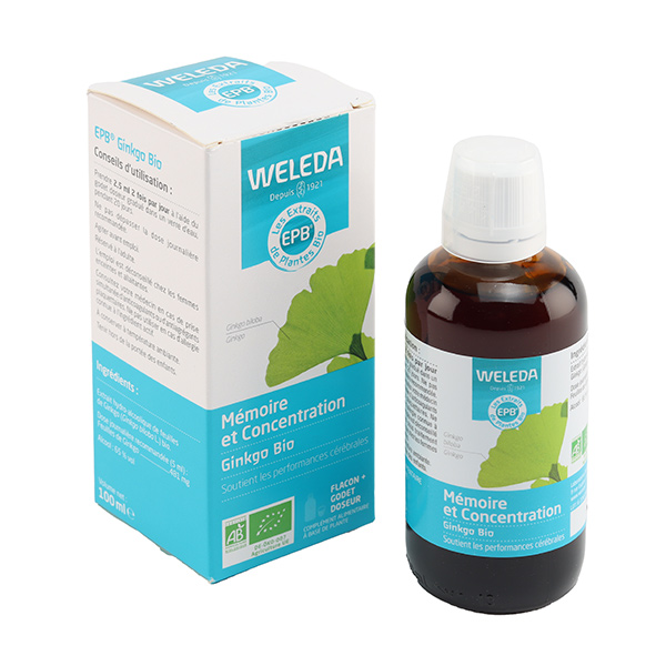 Weleda Gingko Soutient performances cérébrales Bio