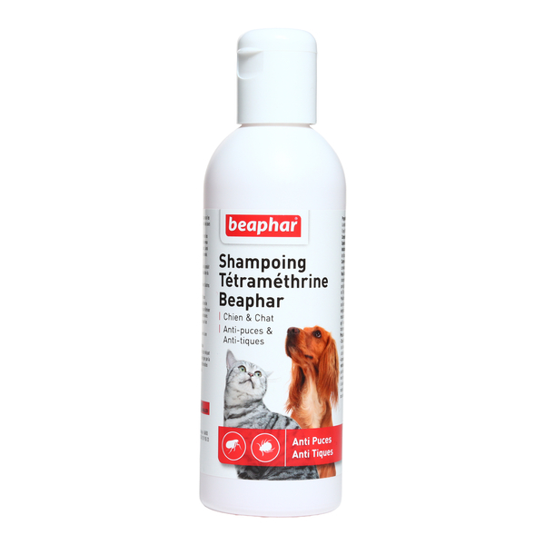 Beaphar Shampoing Anti puce et Anti tique Tétraméthrine Chien Chat