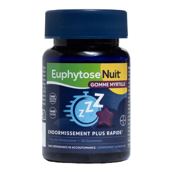 Euphytose Nuit gummies Mélatonine 1 mg