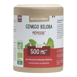 Nat et Form Ecoresponsable Ginkgo biloba Bio gélules