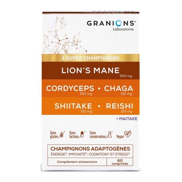 Granions Champignons adaptogènes comprimés