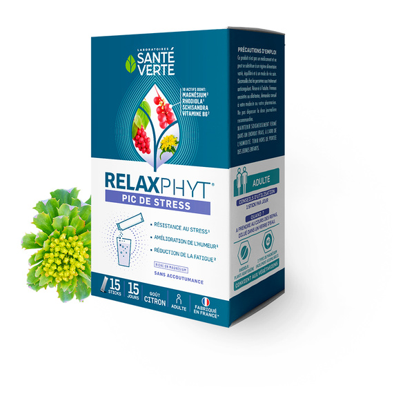 Santé Verte Relaxphyt pic de stress sticks sans accoutumance