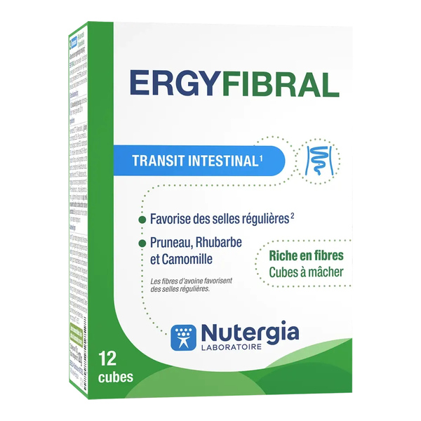 Ergyfibral Nutergia Transit intestinal cubes à mâcher
