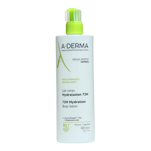 A Derma lait corps hydratation 72 h