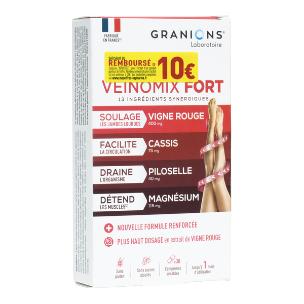 Veinomix Fort comprimés jambes lourdes Granions