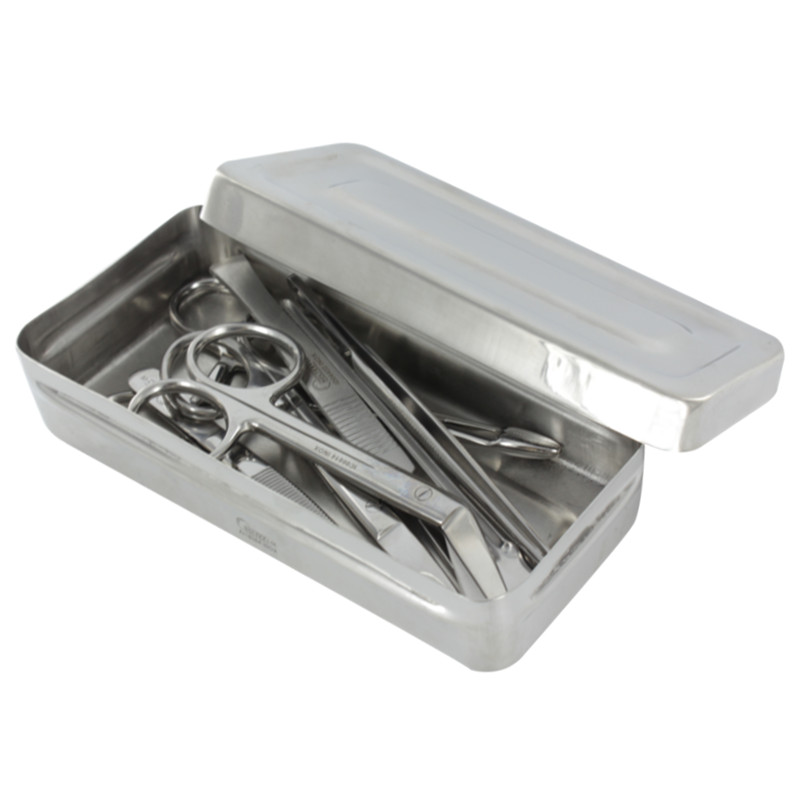 Boîte à pansements 7 instruments pour soins médicaux