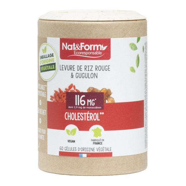 Nat et Form Ecoresponsable Levure de riz rouge et Gugulon gélules