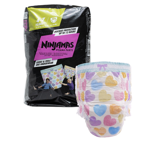 Ninjamas Sous vêtement de nuit absorbants 4-7 ans