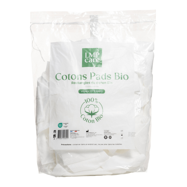 Rectangles de coton bio LMP Care
